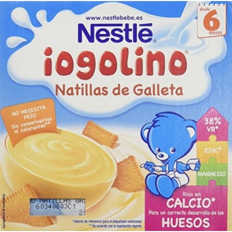 IOGOLINO NATILLAS CON GALLETA 4 100 GR 